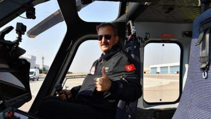 SSB Başkanı Görgün, GÖKBEY helikopteriyle uçtu