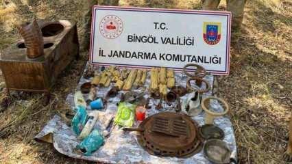 Bingöl'de terör örgütü PKK/KCK'ya ait sığınak bulundu