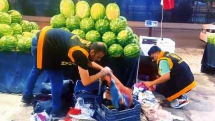 Adana'da karpuz tezgahında ruhsatsız tabanca yakalandı 