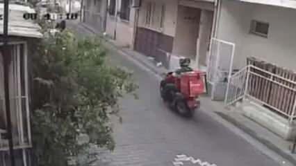 İzmir'de sokakta bir kadını taciz eden motosikletli kurye gözaltına alındı