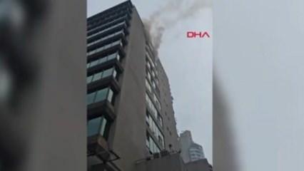 Şişli'de rezidansların bulunduğu 10 katlı binada yangın paniği! 