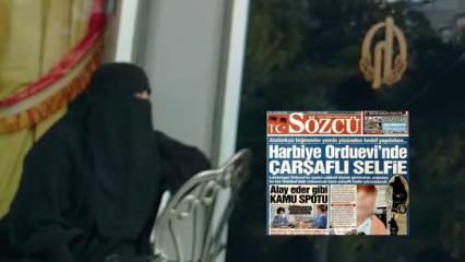 28 Şubat hortlatılmaya çalışılıyor! Sözcü orduevinde oturan çarşaflı kadına nefret kustu