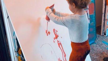 3 yaşındaki ressamın servet değerindeki tabloları! Binlerce Euro'ya alıcı buldu