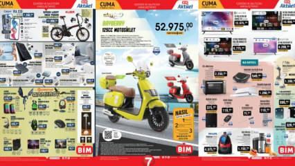 BİM 27 Eylül 2024 Kataloğu 125cc motosiklet, dikey buharlı ütü, kablosuz powerbank, elektrikli bisiklet