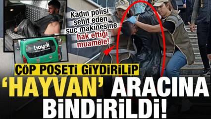 Çöpe poşeti geçirilip, hayvan aracına bindirildi! Adliyeye böyle sevk edildi...