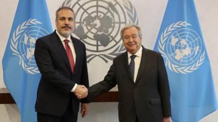 Bakan Fidan, Guterres ile bir araya geldi