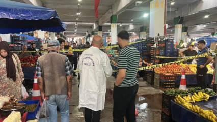 Pazarda kan aktı: 1 ölü, 1 yaralı!