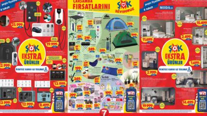 ŞOK Aktüel 26 Eylül 2024 Kataloğu! Elektrikli şarj istasyonu, genç odası, kamp çadırı, merdiven...