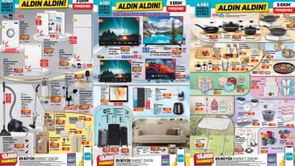 A101 3 Ekim aktüel ürünler kataloğu! Elektrik süpürgesi, çay makinesi, tencere, tava, blender...
