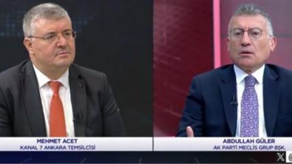 AK Parti Grup Başkanı Abdullah G&uuml;ler'den Başkent Kulisi'nde &ouml;nemli a&ccedil;ıklamalar