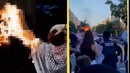 Beyaz Saray yakınlarında, gazeteci olduğunu iddia eden bir kişi kendini yakmaya çalıştı