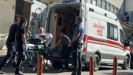 Eşinin gözü önünde karnından bıçaklandı!