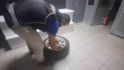 Kırklareli’nde lastik içinde kaçak sigara ve parfüm ele geçirildi