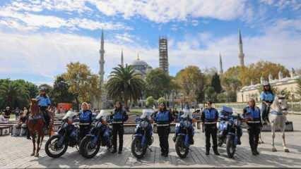 İstanbul'da motosikletli ve atlı kadın zabıtalar görev başında