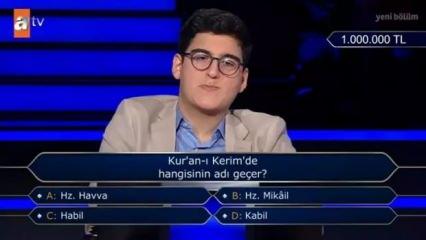 Kim Milyoner Olmak İster'de tarihi gece! 1 milyon TL’lik soruyu yanıtladı