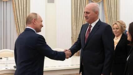 Rusya Devlet Başkanı Putin, TBMM Başkanı Kurtulmuş ile görüştü