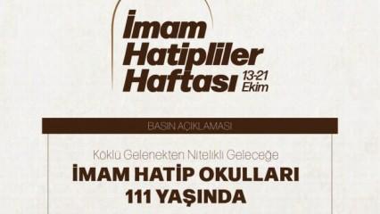 İmam hatip okulları 111 yaşında!