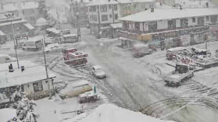 Kastamonu'da kar kalınlığı 10 santimetreye ulaştı