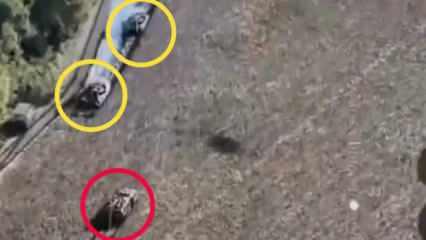 Personel taşıyan Rus zırhlısı 2 Ukrayna tankına karşı! 
