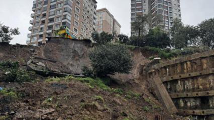 Rize'de toprak kayması!