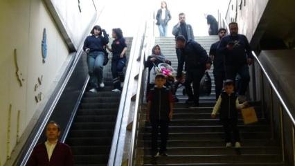 Taksim Metrosu'nda yürüyen merdivenler çalışmıyor! Vatandaş sert tepki gösterdi