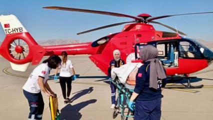 Ambulans helikopter 26 yaşındaki hasta için havalandı