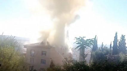 Gebze'de bir evin çatısında çıkan yangın 45 dakikada söndürüldü