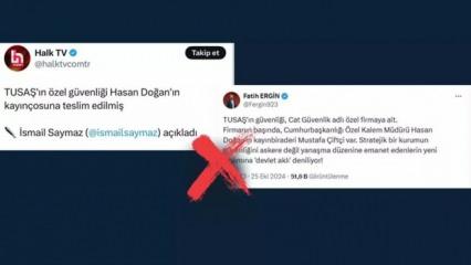 Halk TV'nin TUSAŞ yalanı tutmadı