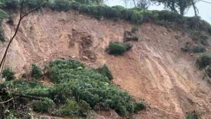 Rize'de heyelan! Yollar ulaşıma kapandı