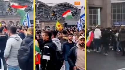 Almanya'da PKK ile İsrail'in Arz-ı Mev'ud kalleşliği! Skandal görüntüler