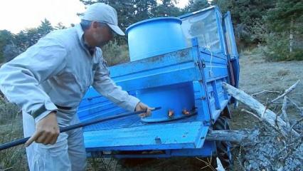 Anadolu irfanı bu olsa gerek: Kuşlar için varille su taşıyor