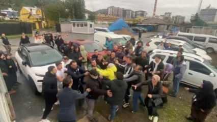 Rize'de oynanan maçta kavga çıktı! Polis biber gazıyla müdahale etti