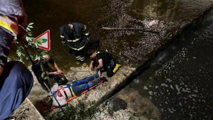 Samsun'da feci kaza! Otomobil dereye u&ccedil;tu; 1 &ouml;l&uuml;, 1 ağır yaralı