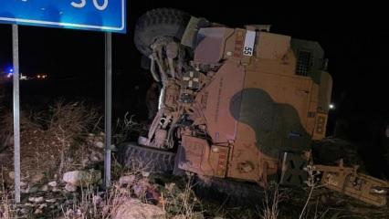 Şırnak'ta askeri aracın devrilmesi sonucu 6 asker yaralandı