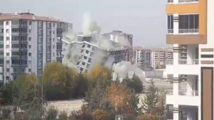 12 katlı bina saniyeler içerisinde yerle bir oldu!
