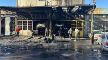 Ankara'da oto sanayide yangın: Araçlar küle döndü