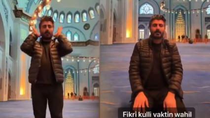 Camide küstah hareketler! Kıbleye sırtını dönüp dini değerleri aşağıladı