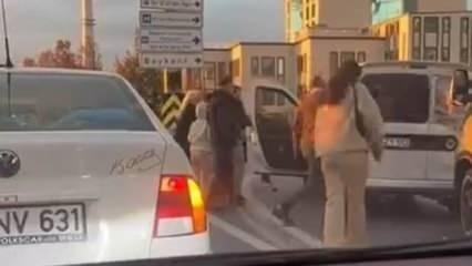 E-5'te sopalı kavga! Sürücüler birbirine girdi
