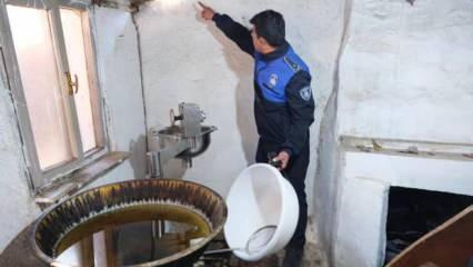 Eskişehir’de zabıta, merdiven altı tatlı üreten depoya baskın düzenledi