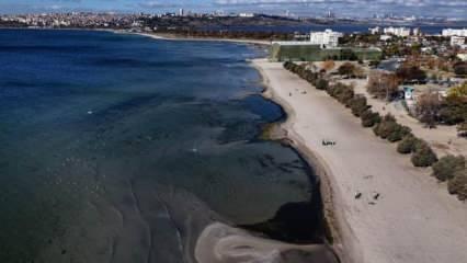 İstanbul'da deniz suyu çekildi! Korkutan görüntüler...