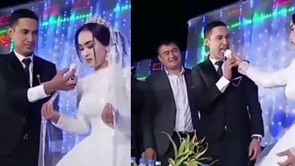 Damat şaka yaptı, gelinin intikamı sert oldu. Düğünün zehir olduğu anlar
