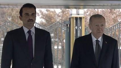 Katar Emiri Ankara'da! Külliye'de resmi tören