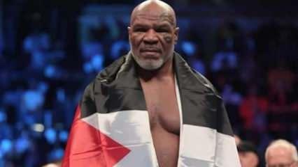 Mike Tyson Filistin bayrağıyla poz verdi mi?