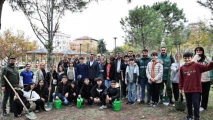 Millet Bahçesi'ne 30 fıstık çamı dikildi