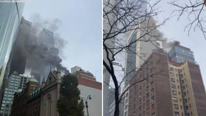 New York'da gökdelende çıkan yangın görenleri korkuttu