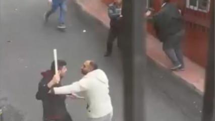 Park yeri tartışması sopalı kavgaya dönüştü! O anlar kamerada...