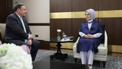 Sıfır Atık Projesi'ne övgü! Emine Erdoğan, Achim Steiner ile görüştü