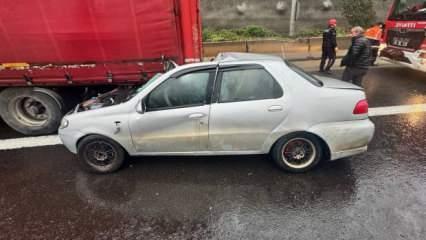 Tıra arkadan çarpan otomobildeki 1 kişi öldü 4 kişi yaralandı