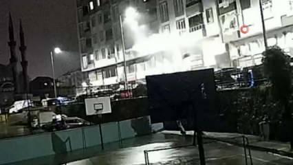 Rize’de meydana gelen heyelan anı görüntülendi!