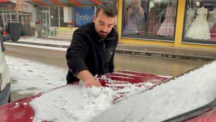 Sarıkamış beyaz örtüyü giydi